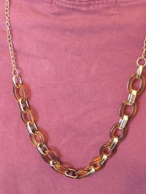 Tortoiseshell Link Necklace - Women Jewelry